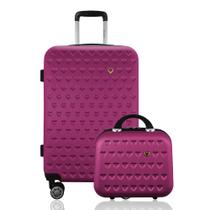 Kit Mala de Viagem Média 23kg Despachada Expansiva Rígida Rodas 360º Cadeado TSA com Frasqueira Gladiador C1M