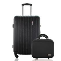Kit Mala de Viagem Média 23kg Despachada Rígida Rodas 360º Cadeado Segredo com Frasqueira Gladiador A2M