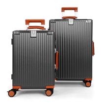 Kit Mala de Viagem Pequena 10 kg e Média 23 kg Policarbonato Capri Chumbo