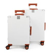 Kit Mala de Viagem Pequena 10 kg e Média 23 kg Policarbonato Capri Maloa Branco