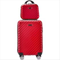 Kit Mala de Viagem Pequena 10kg Abs Mundi + Frasqueira ABS Napoli MD2223 Cor: Vinho Kit Mala de Viagem Pequena 10kg Abs Mundi + Frasqueira ABS Napoli MD2223 Cor: Vinho