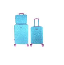 Kit Mala De Viagem Stitch Disney Pequena 10 kg + Media 23 kg + Frasqueira Fibra ABS