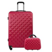Kit Mala de Viagem Tamanho Grande 32kg Rodas 360 com Frasqueira Gladiador Diamond D1GFRAD1 Kit Mala de Viagem Tamanho Grande 32kg Rodas 360 com Frasqueira Gladiador Diamond D1GFRAD1