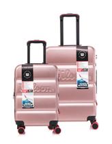 Kit Mala de Viagem WILSON Média 23kg + Bordo 10kg com Expansor e Cadeado- ROSE/ROSA