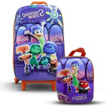 Kit Mala Escolar Divertidamente Rodinhas Infantil Mochila P - Max Toy