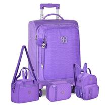 Kit Mala Escolar Rebecca Bonbon Lancheira Estojo Box - Lilás