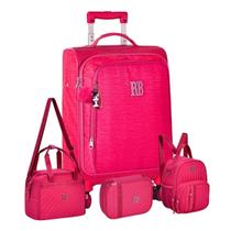 Kit Mala Escolar Rebecca Bonbon Lancheira Estojo Box - Rosa