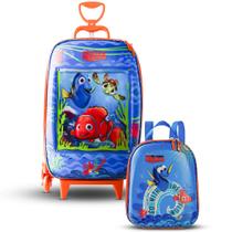 Kit Mala Escolar Rodinhas Procurando Nemo Infantil Mochila P Kit Mala Escolar Rodinhas Procurando Nemo Infantil Mochila P