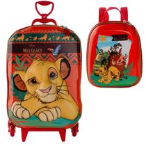 Kit Mala Infantil De Rodinhas E Mochila Lancheira Rei Leao Kit Mala Infantil De Rodinhas E Mochila Lancheira Rei Leao