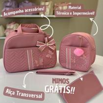 Kit Mala Maternidade Luxo Menina Borboleta G+M para Menino/Menina