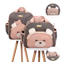 Kit Mala Maternidade Ursinho 2 Peças Reforçada Impermeável