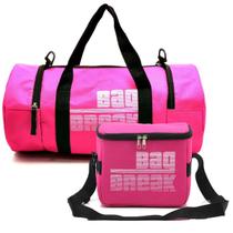 Kit Mala Para Academia Reforçada + Bolsa Térmica Fitness SK Pink