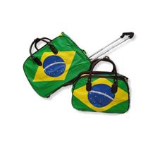 Kit Mala Para Viagem com Rodinhas e Bolsa de Mão Brasil