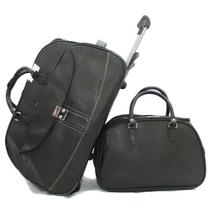 Kit Mala Para Viagem Com Rodinhas E Bolsa Média De Mão