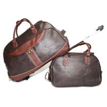 Kit Mala Para Viagem Com Rodinhas E Bolsa Média De Mão Kit Mala Para Viagem Com Rodinhas E Bolsa Média De Mão