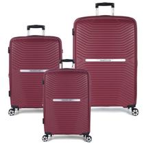 Kit Mala Viagem Expansível Rodas 360 Pp Original Polo King