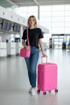 Kit Mala Viagem Rodinhas 10kg Frasqueira Barbie ABS Luxcel Kit Mala Viagem Rodinhas 10kg Frasqueira Barbie ABS Luxcel