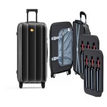 Kit Mala Viagem Transporte De Vinho Colmeia 6 Garrafas Espuma De Bordo Anac Winebag Protetor Profissional