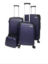 Kit Malas de Viagem 4 peças ABS Giratória