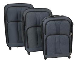 Kit Malas De Viagem C/ 3 Peças Medidas Anac Tecido Tec2023-4