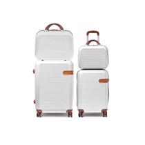 Kit Malas de Viagem M P com Frasqueira M P ABS Rodas 360