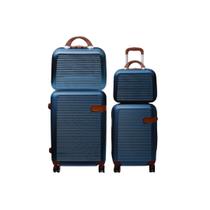 Kit Malas de Viagem M P com Frasqueira M P ABS Rodas 360