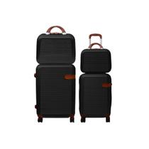 Kit Malas de Viagem M P com Frasqueira M P ABS Rodas 360