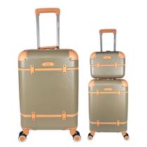 Kit Malas de Viagem M P e frasqueira Cad embutido Rodas 360