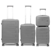 Kit Malas de Viagem P M G com Frasqueira Cad Flat Rodas 360