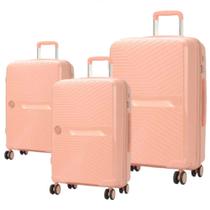 Kit Malas De Viagem Polipropileno P M G Rodas 360 Up4you Kit Malas De Viagem Polipropileno P M G Rodas 360 Up4you