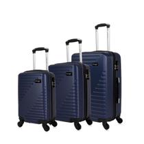 kit malas de viagem Swiss Move PP P e M Chicago Azul Marinho
