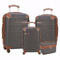 Kit Malas para Viagem Polo King em ABS Grafite + Frasqueira - 1869