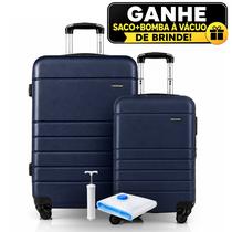 Kit Malas Sestini Bordo 10kg e Média 23kg em ABS Super Resistente e Espaçosa Com Brindes, Original Com Garantia Sestini Kit Malas Sestini Bordo 10kg e Média 23kg em ABS Super Resistente e Espaçosa Com Brindes, Original Com Garantia Sestini