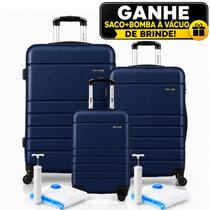 Kit Malas Sestini Bordo 10kg Média 23kg e Grande 32kg em ABS Super Resistente e Espaçosa Com Brindes, Original Com Garantia Sestini Kit Malas Sestini Bordo 10kg Média 23kg e Grande 32kg em ABS Super Resistente e Espaçosa Com Brindes, Original Com Garantia Sestini