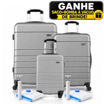Kit Malas Sestini Bordo 10kg Média 23kg e Grande 32kg em ABS Super Resistente e Espaçosa Com Brindes, Original Com Garantia Sestini Kit Malas Sestini Bordo 10kg Média 23kg e Grande 32kg em ABS Super Resistente e Espaçosa Com Brindes, Original Com Garantia Sestini