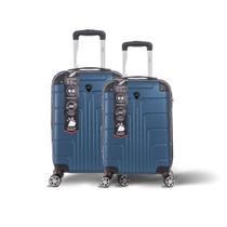 Kit Malas Viagem Bordo Média Leves Abs Reforçadas Rodas 360