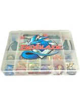 Kit Maleta 12 Bey Blade Batalha Beyblade Burst Metal LED