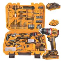 Kit Maleta 165 Ferramentas + Parafusadeira Impacto 66n Ingco