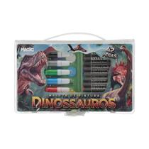 Kit - maleta 42 peças + atividades dinossauro rs