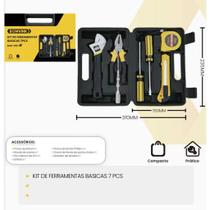 Kit Maleta de Ferramentas completo oficina marcenaria alicate chave de fenda phillips
