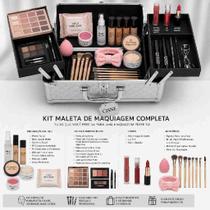 Kit Maleta De Maquiagem Grande Completa Vivai Glamourosa - - Escura