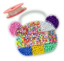 Kit Maleta de Miçangas Infantil Menina P/ Montar Pulseiras Pronta Entrega - Carinho de Anjo Kit Maleta de Miçangas Infantil Menina P/ Montar Pulseiras Pronta Entrega - Carinho de Anjo