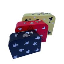 Kit Maleta de Papel Cartonada Personalizada Mouse Decorativa Festas Presente