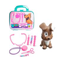 Kit Maleta de veterinária Pet Care de brinquedo infantil