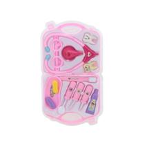 Kit maleta dentista infantil menina rosa diversos acessorios - Unitoys