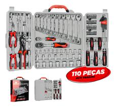 Kit Maleta Ferramentas 110 Peças Worker Cromo-vanádio Soquet