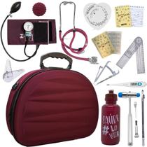 Kit Maleta Fisioterapia Goniômetro Pequeno Grande Martelo Buck Adipômetro Completo