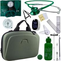 Kit Maleta Fisioterapia Goniômetro Pequeno Grande Martelo Buck Adipômetro Completo