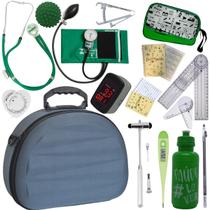 Kit Maleta Fisioterapia Goniômetro Pequeno Grande Martelo Buck Adipômetro Completo Pa Med