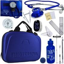 Kit Maleta Fisioterapia Goniômetro Pequeno Grande Martelo Buck Adipômetro Completo Premium
